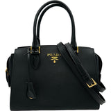 プラダ PRADA ロゴ2WAY ハンドバッグ ブラック サフィアーノ レディース ハンドバッグ