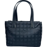シャネル CHANEL ニュートラベルライントートPM A20457 9番台 ブラック ゴールド金具 ナイロンジャガード レディース トートバッグ