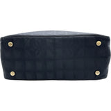 シャネル CHANEL ニュートラベルライントートPM A20457 9番台 ブラック ゴールド金具 ナイロンジャガード レディース トートバッグ