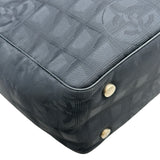 シャネル CHANEL ニュートラベルライントートPM A20457 9番台 ブラック ゴールド金具 ナイロンジャガード レディース トートバッグ