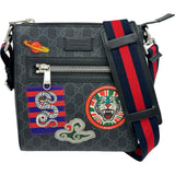 グッチ GUCCI クーリエパッチワークショルダー 547751 ブラック GGスプリーム レディース ショルダーバッグ