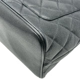 シャネル CHANEL 復刻トート A01804 6番台 ブラック ゴールド金具 キャビア レディース トートバッグ