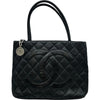 シャネル CHANEL 復刻トート A01804 6番台 ブラック シルバー金具 キャビアスキン レディース トートバッグ
