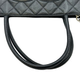 シャネル CHANEL 復刻トート A01804 6番台 ブラック シルバー金具 キャビアスキン レディース トートバッグ