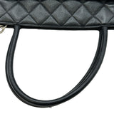 シャネル CHANEL 復刻トート A01804 6番台 ブラック シルバー金具 キャビアスキン レディース トートバッグ
