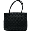 シャネル CHANEL 復刻トート A01804 6番台 ブラック シルバー金具 キャビアスキン レディース トートバッグ