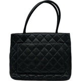 シャネル CHANEL 復刻トート A01804 6番台 ブラック シルバー金具 キャビアスキン レディース トートバッグ
