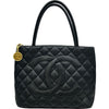シャネル CHANEL 復刻トート A01804 6番台 ブラック ゴールド金具 キャビアスキン レディース トートバッグ
