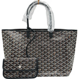 ゴヤール GOYARD サンルイPM ブラック ゴヤールコーティングキャンバス レディース トートバッグ