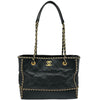 シャネル CHANEL ココマークチェーンラウンドトート AS2739 ブラック ゴールド金具 カーフ レディース トートバッグ