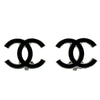 シャネル CHANEL ココマークピアス ブラック/シルバー メタル/エナメル アクセサリー
