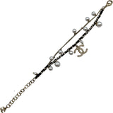 シャネル CHANEL ココマークブレスレット ゴールド メッキ/ラインストーン/パール/レザー ジュエリー