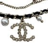 シャネル CHANEL ココマークブレスレット ゴールド メッキ/ラインストーン/パール/レザー ジュエリー