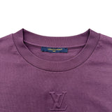 ルイ・ヴィトン LOUIS VUITTON LVエンボスロゴ半袖Tシャツ HNY55W パープル コットン メンズ 半袖Ｔシャツ