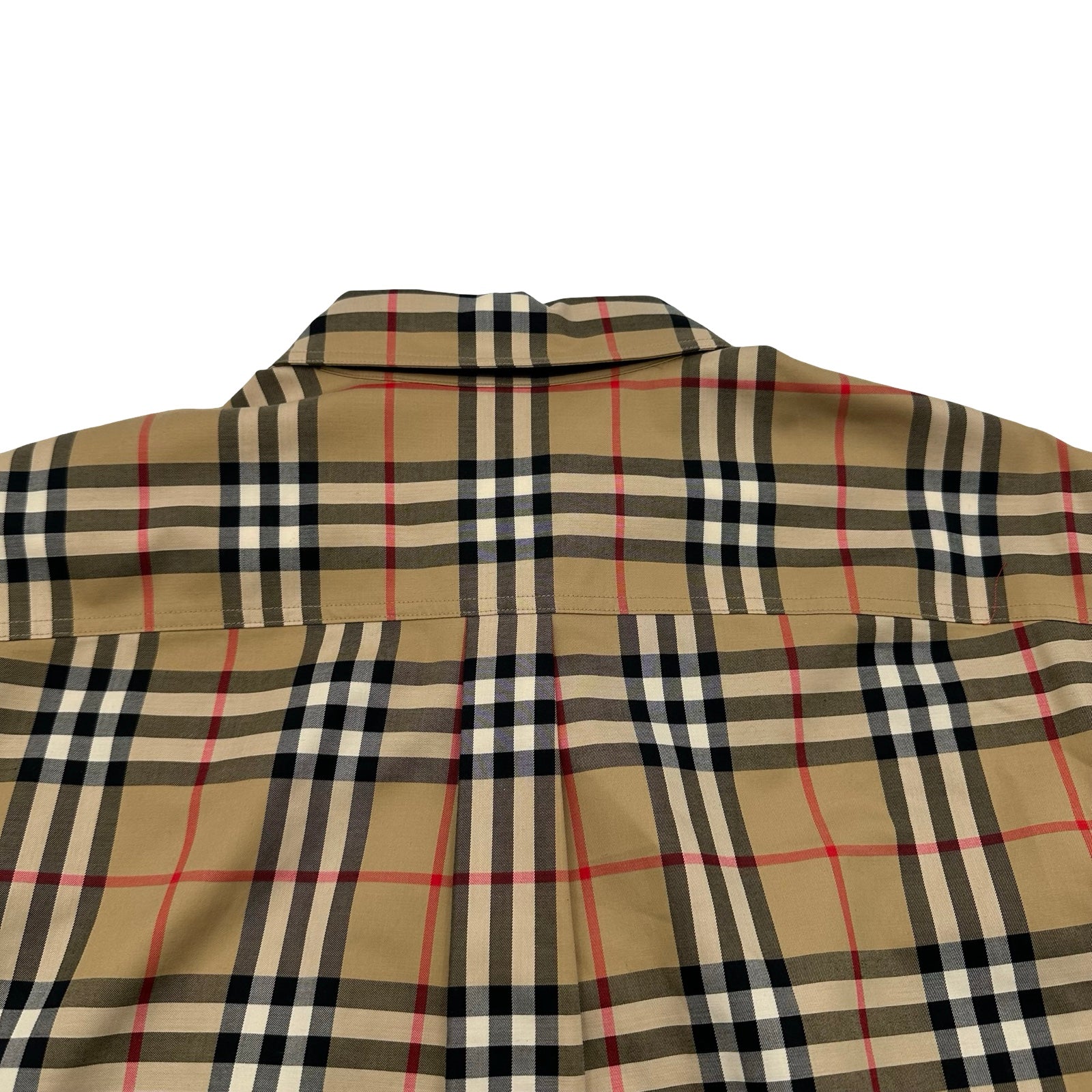 バーバリー BURBERRY チェック柄長袖シャツ 8022285 ベージュ コットン