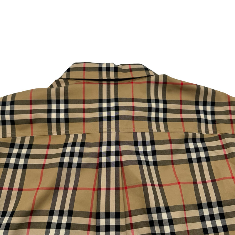 バーバリー BURBERRY チェック柄長袖シャツ 8022285 ベージュ コットン