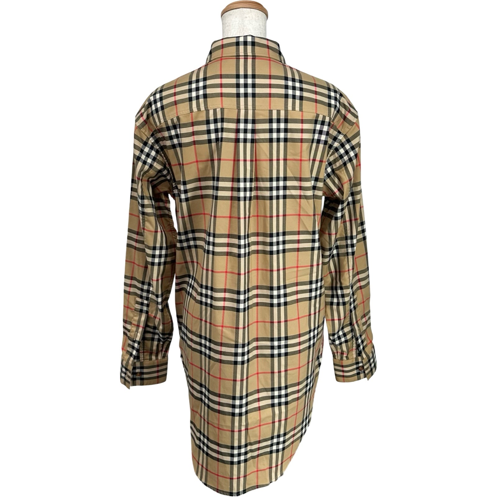 バーバリー BURBERRY チェック柄長袖シャツ 8022285 ベージュ コットン