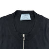 プラダ PRADA ハーフジップリブニットカットソー 124884 ブラック ウール レディース カットソー