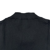 プラダ PRADA ハーフジップリブニットカットソー 124884 ブラック ウール レディース カットソー