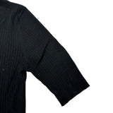 プラダ PRADA ハーフジップリブニットカットソー 124884 ブラック ウール レディース カットソー