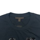 ルイ・ヴィトン LOUIS VUITTON スパンコール装飾半袖Tシャツ F5TS62JSG ブラック コットン レディース 半袖Ｔシャツ