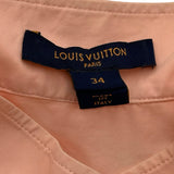 ルイ・ヴィトン LOUIS VUITTON LVボタンフリルブラウス FLBB08 ピンク コットン レディース ブラウス