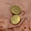 ルイ・ヴィトン LOUIS VUITTON LVボタンフリルブラウス FLBB08 ピンク コットン レディース ブラウス