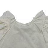 クリスチャン・ディオール Christian Dior フロントロゴフリルTシャツ 323T43A4416 ホワイト コットン レディース 半袖Ｔシャツ