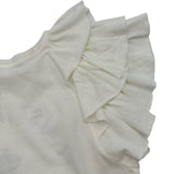 クリスチャン・ディオール Christian Dior フロントロゴフリルTシャツ 323T43A4416 ホワイト コットン レディース 半袖Ｔシャツ