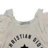 クリスチャン・ディオール Christian Dior フロントロゴフリルTシャツ 323T43A4416 ホワイト コットン レディース 半袖Ｔシャツ