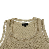 シャネル CHANEL ロゴワッペンサマーニットノースリーブシャツ P63065 クリーム コットン レディース その他トップス