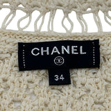 シャネル CHANEL ロゴワッペンサマーニットノースリーブシャツ P63065 クリーム コットン レディース その他トップス