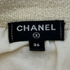 シャネル CHANEL カメリアボタンサマーニットスカート P63066 クリーム コットン レディース スカート