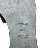 エルメス HERMES オラン フラットサンダル H021056Z ブラック レザー レディース サンダル