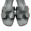 エルメス HERMES オラン フラットサンダル H021056Z ブラック レザー レディース サンダル