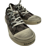 バレンシアガ BALENCIAGA BBモノグラムローカットスニーカー 688754 ブラウン キャンバス メンズ スニーカー