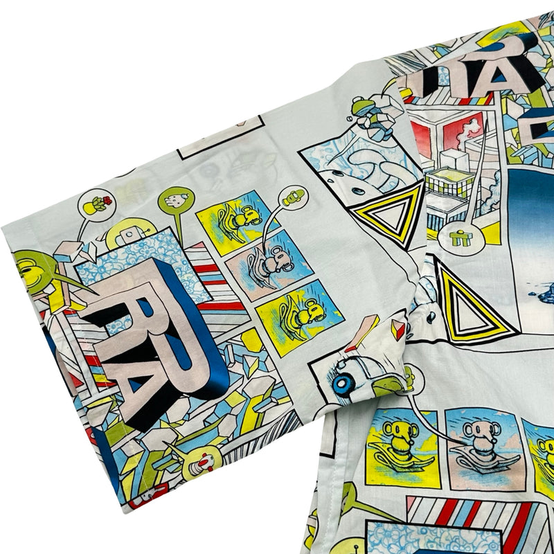 プラダ PRADA コミックプリント半袖Tシャツ UCS306 ホワイト コットン メンズ 半袖シャツ プラダ PRADA コミックプリント半袖Tシャツ UCS306 ホワイト コットン