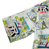 プラダ PRADA コミックプリント半袖Tシャツ UCS306 ホワイト コットン メンズ 半袖シャツ