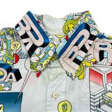 プラダ PRADA コミックプリント半袖Tシャツ UCS306 ホワイト コットン メンズ 半袖シャツ