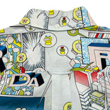 プラダ PRADA コミックプリント半袖Tシャツ UCS306 ホワイト コットン メンズ 半袖シャツ
