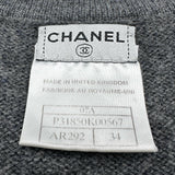 シャネル CHANEL ココマークエンブレムカシミヤニットワンピース P31950 グレー カシミヤ レディース ワンピース