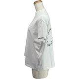 エルメス HERMES カノエ モックネック半袖Tシャツ 3E4621DL ホワイト コットン レディース 半袖Ｔシャツ