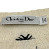 クリスチャン・ディオール Christian Dior 刺繍カシミヤニットセーター 044S76BM023 ホワイト カシミヤ レディース セーター