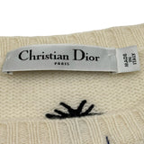 クリスチャン・ディオール Christian Dior 刺繍カシミヤニットセーター 044S76BM023 ホワイト カシミヤ レディース セーター