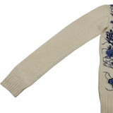クリスチャン・ディオール Christian Dior 刺繍カシミヤニットセーター 044S76BM023 ホワイト カシミヤ レディース セーター