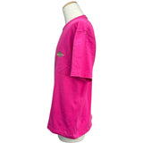 バレンシアガ BALENCIAGA Bonjourプリント半袖Tシャツ 594579 ピンク コットン メンズ 半袖Ｔシャツ