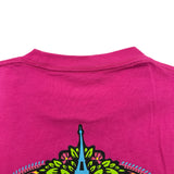 バレンシアガ BALENCIAGA Bonjourプリント半袖Tシャツ 594579 ピンク コットン メンズ 半袖Ｔシャツ