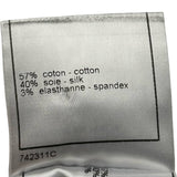 シャネル CHANEL リボン装飾ストレートパンツ P26913 ブラック コットン レディース その他ボトムス