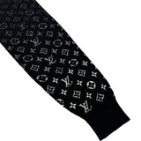 ルイ・ヴィトン LOUIS VUITTON モノグラムグラディエントニットフーディー HQN42W ブラック コットン メンズ セーター