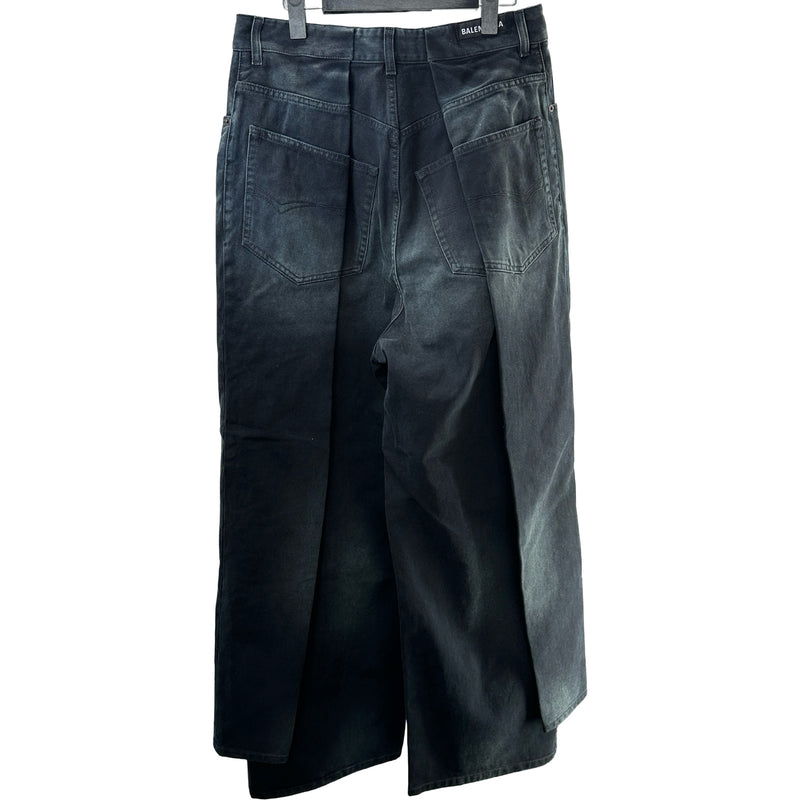 バレンシアガ BALENCIAGA 511626 TXE03 デニムパンツ バレンシアガ BALENCIAGA ダブルサイドデニムパンツ 767983 ブラック